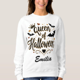 Sudadera Reina clásica de Halloween con camiseta de nombre 