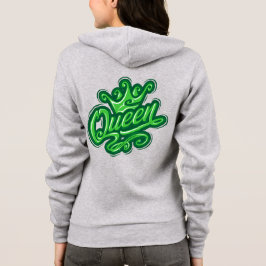 Sudadera Reina con corona, diseño de tipografía