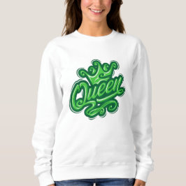 Sudadera Reina con corona, diseño de tipografía