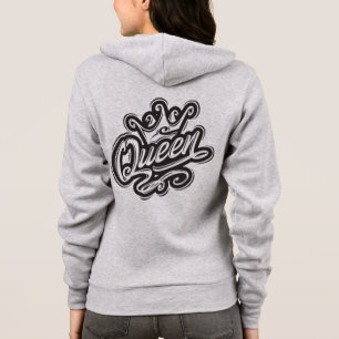 Sudadera Reina con corona, diseño de tipografía