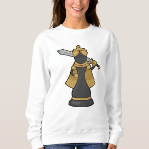 Sudadera Reina de ajedrez en ajedrez con espada