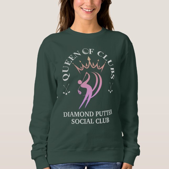 Sudadera REINA DE CLUBS Personalizable Femenino de Golf (Anverso)