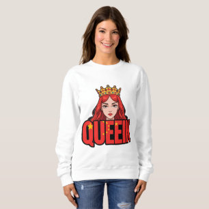 Sudadera Reina de Dibujos Animados con Corona