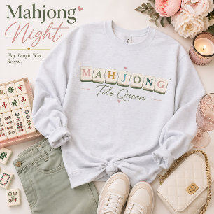 Sudadera Reina de la Baldosa Mahjong Linda