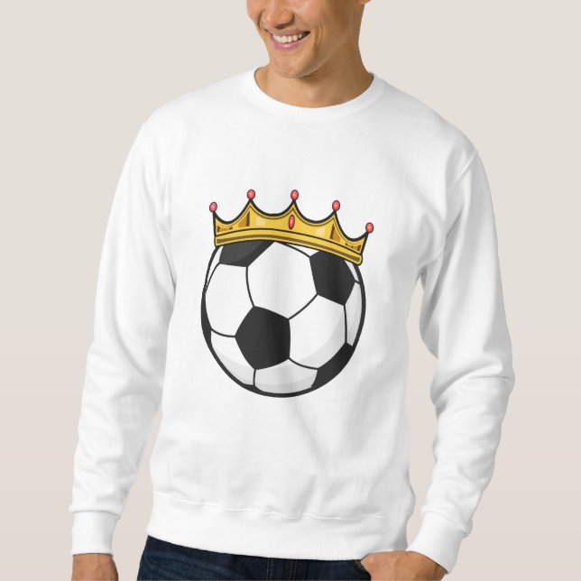 Sudadera Reina de la corona de fútbol (Anverso)