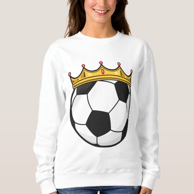 Sudadera Reina de la corona de fútbol (Anverso)