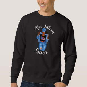 Sudadera Reina de Latina afroamericana mujeres negras puert