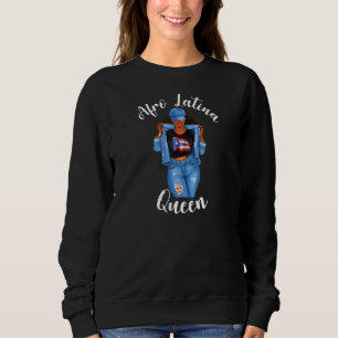 Sudadera Reina de Latina afroamericana mujeres negras puert