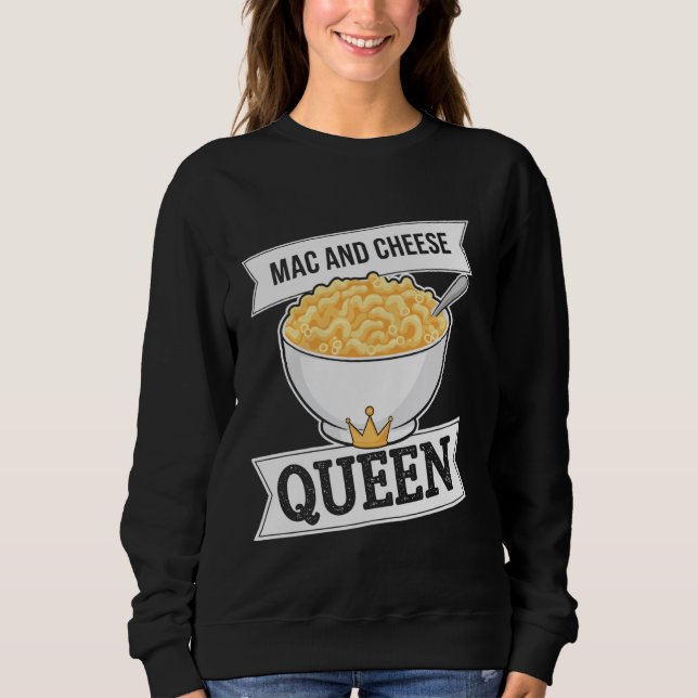 Sudadera Reina de Macarrones con Queso Divertida Macarrones (Anverso)