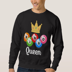 Sudadera Reina del Bingo Mujer Jugadora de Bingo Llamadora