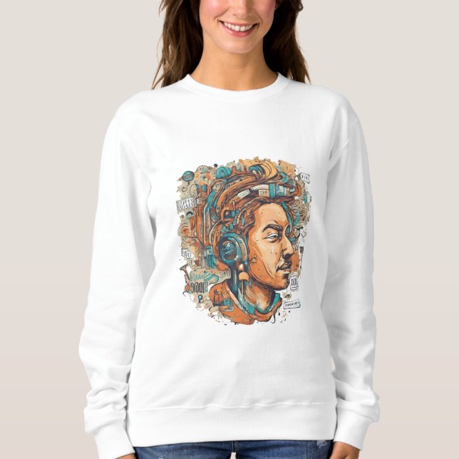 Sudadera Reina del Boho Afro - Artista colorido (Anverso)