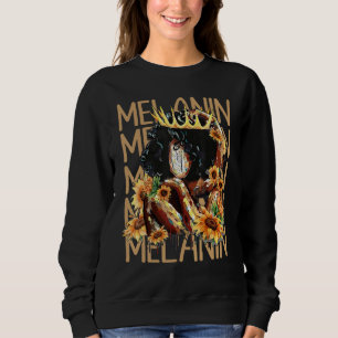Sudadera Reina del cabello afro natural melanina niña negra