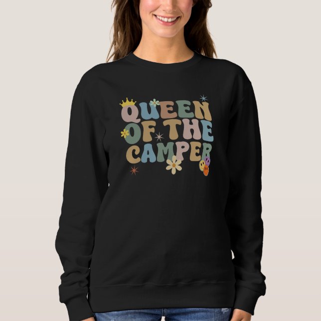 Sudadera Reina del camper- Camping (Anverso)