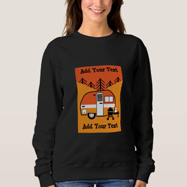 Sudadera Reina del Camper - Gracioso Camping RV (Anverso)