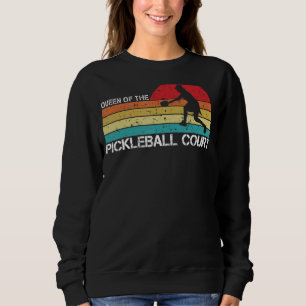 Sudadera Reina Del Juego De La Pista De Pickleball Para Su