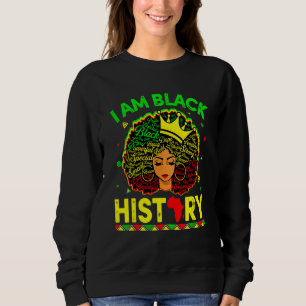 Sudadera Reina del orgullo afroamericano Chica soy negro Hi