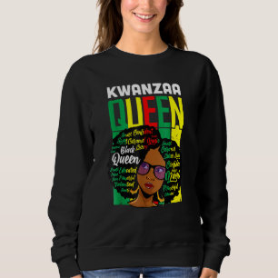 Sudadera Reina Kwanzaa Chicas De Piel Morena Melanina Herma