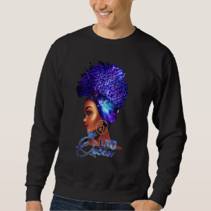 Sudadera Reina Leo Pelo Rizado Magia de Chica Negra Reina Z