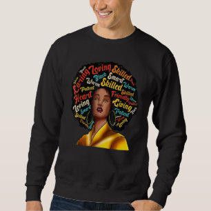 Sudadera Reina Melanina Mes de la Historia Negra Afro Orgul