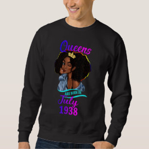 Sudadera Reina Nacida En Julio De 1938 Feliz Cumpleaños 84