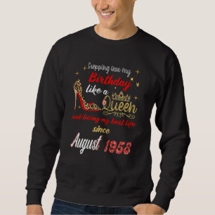Sudadera Reina Nació En Agosto De 1958 Entrando En Mi Bir