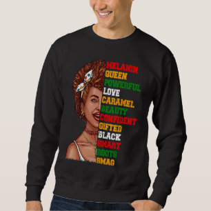 Sudadera Reina negra africana palabras chica afro pelo natu