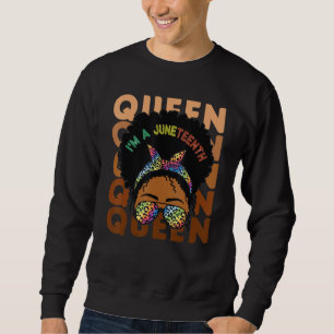Sudadera Reina negra afro melanina goteando historia negra
