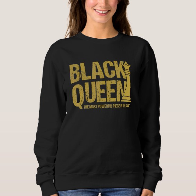 Sudadera Reina negra La pieza más poderosa Melanin Chica E (Anverso)