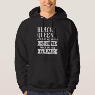 Sudadera Reina negra más poderosa de ajedrez afroamericana