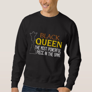 Sudadera REINA NEGRA más poderosa de ajedrez afroamericano