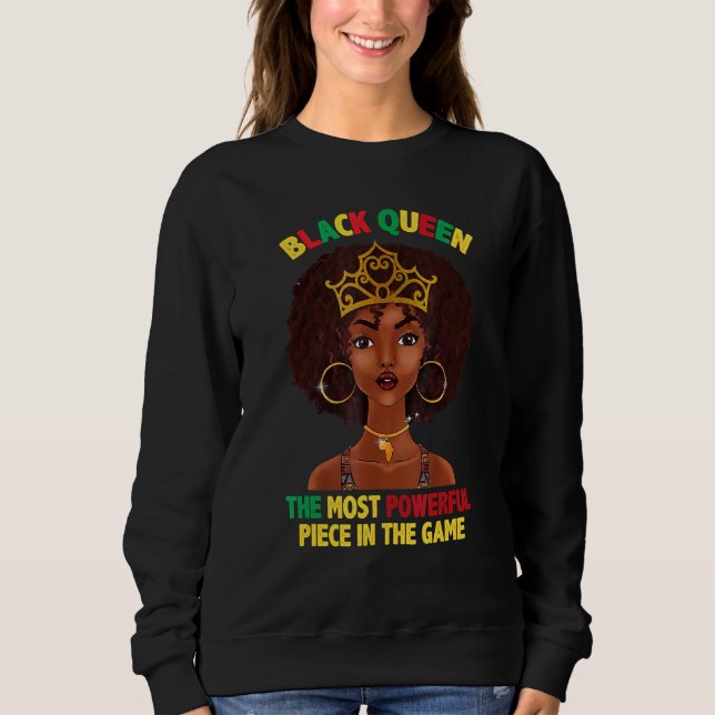Sudadera Reina negra más poderosa de ajedrez de África occi (Anverso)