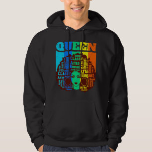 Sudadera Reina negra Melanin Magia Sista Mujer Queens Brown