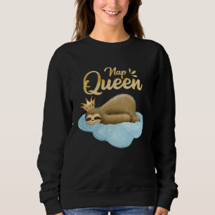 Sudadera Reina Perezosa de la Siesta Con Corona Amante de P