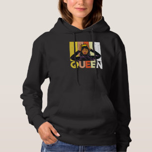 Sudadera Reina retro vintage mujeres Melanin Poppin negro G