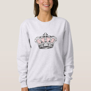 Sudadera Reina Rosa Corona Estética Real Glamour Femenina
