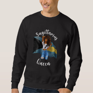 Sudadera Reina Sagitario Afro Bahameña Negra Mujeres