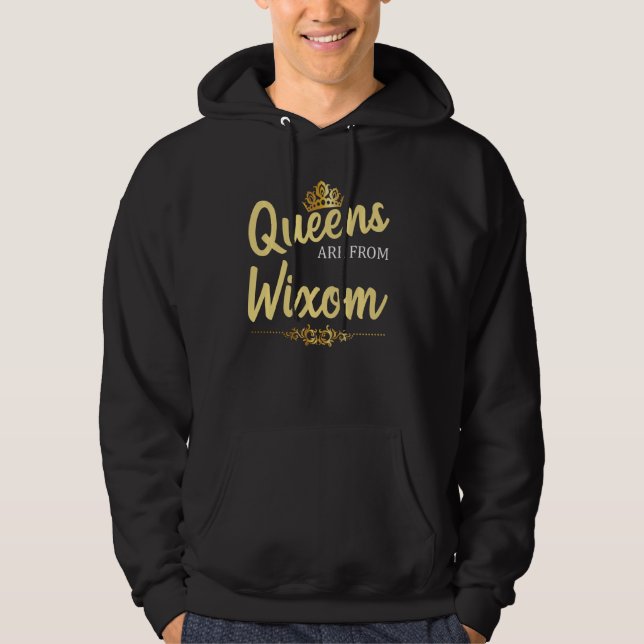 Sudadera Reinas Son De Wixom Mi Michigan Divertidas Raíces  (Anverso)
