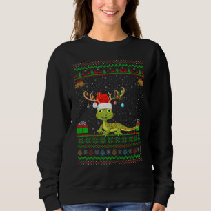 Sudadera Reindeer Gecko Santa Hat coincidiendo con Gecko Ch
