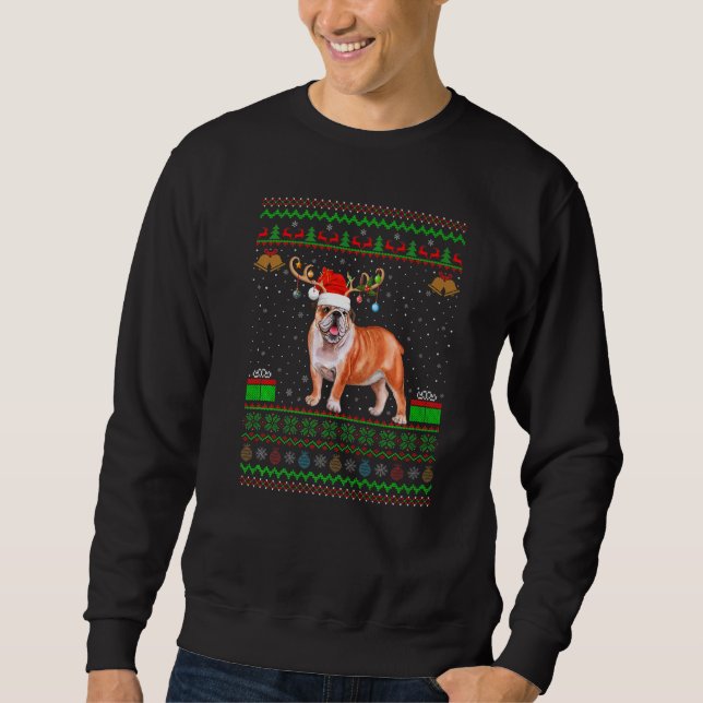 Sudadera Reindeer Santa Hat coincidiendo con el Bulldog C i (Anverso)