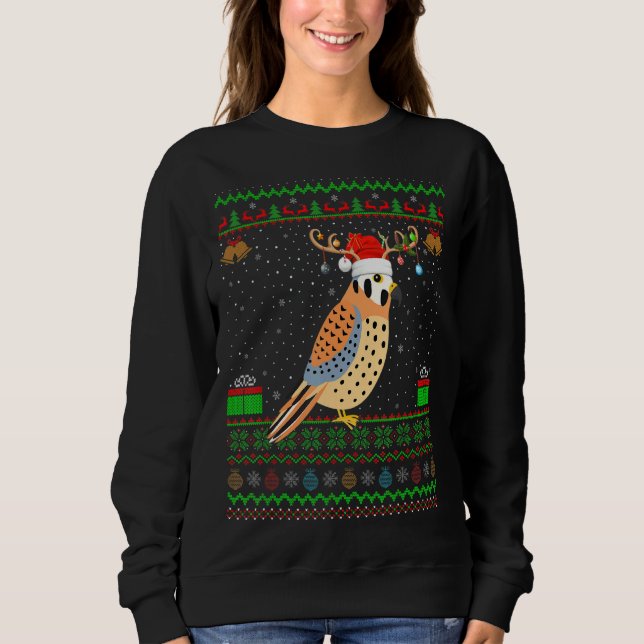 Sudadera Reindeer Santa Hat coincidiendo con el feo Kestrel (Anverso)
