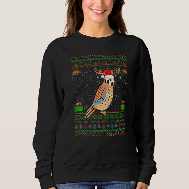 Sudadera Reindeer Santa Hat coincidiendo con el feo Kestrel (Anverso)