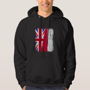 Sudadera Reino Unido Polonia Medio Bandera Británica Ancest
