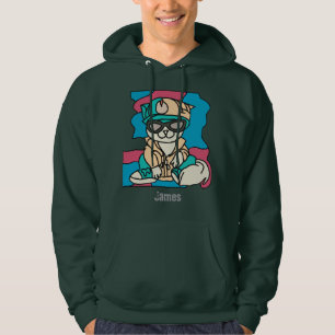 Sudadera Relajado Street Retro Cat   divertido