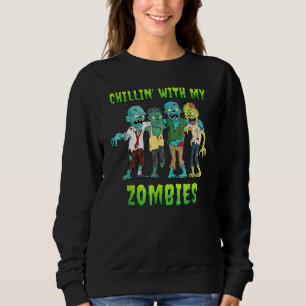 Sudadera Relajándome Con Mi Equipo De Zombies Zombies Espel