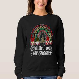 Sudadera Relajándome Con Mi Gnomie Cute Navidad Loepard Buf