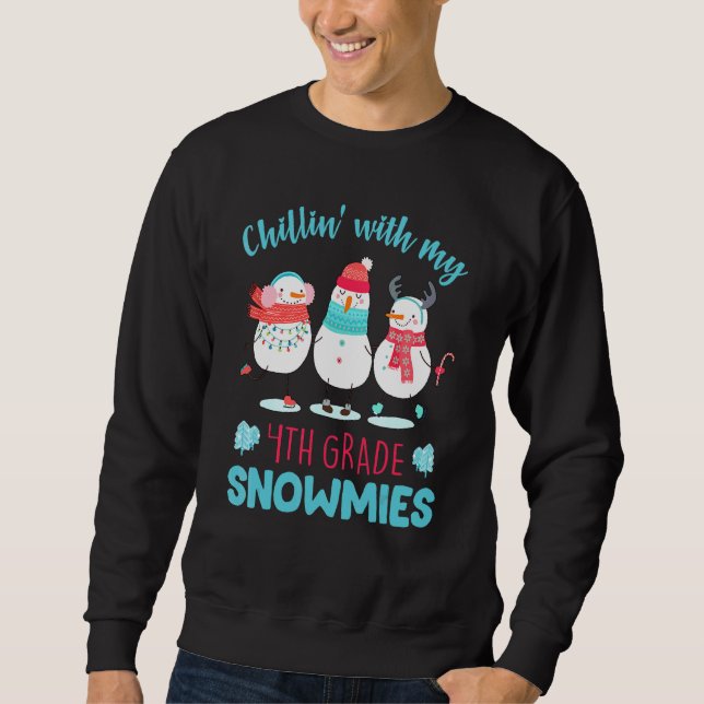 Sudadera Relajándome Con Mi Profesora De Snowmies De 4to Gr (Anverso)