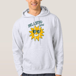 Sudadera Relajante tiempo sol sonriente con gafas de sol