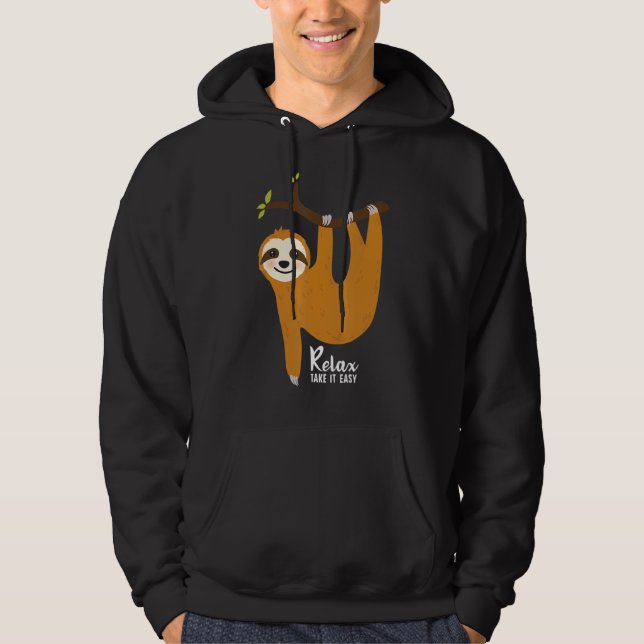 Sudadera Relájate Tomarlo Fácilmente Gracioso Lágrima De Ár (Anverso)
