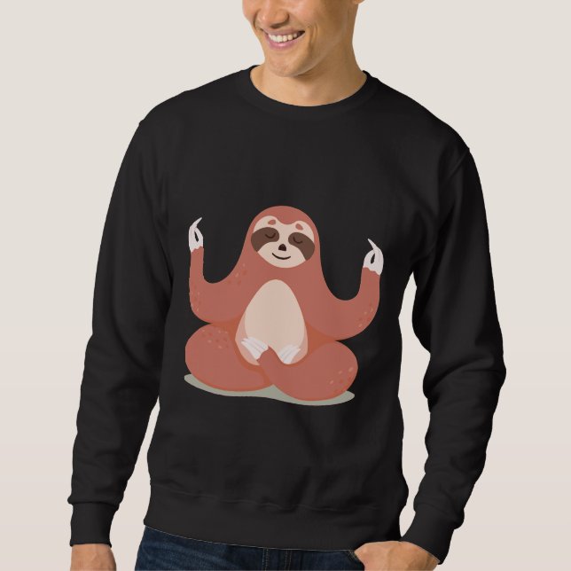Sudadera Relájese con la loza del yoga (Anverso)