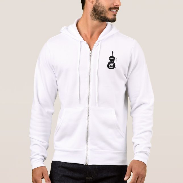 Sudadera Relájese El Violin Player está aquí (Anverso)